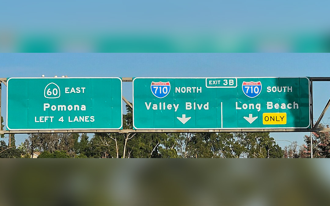 2 highway road signs